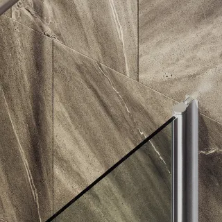 Шторка на ванну MaybahGlass MGV-600-5 80см хром матовый